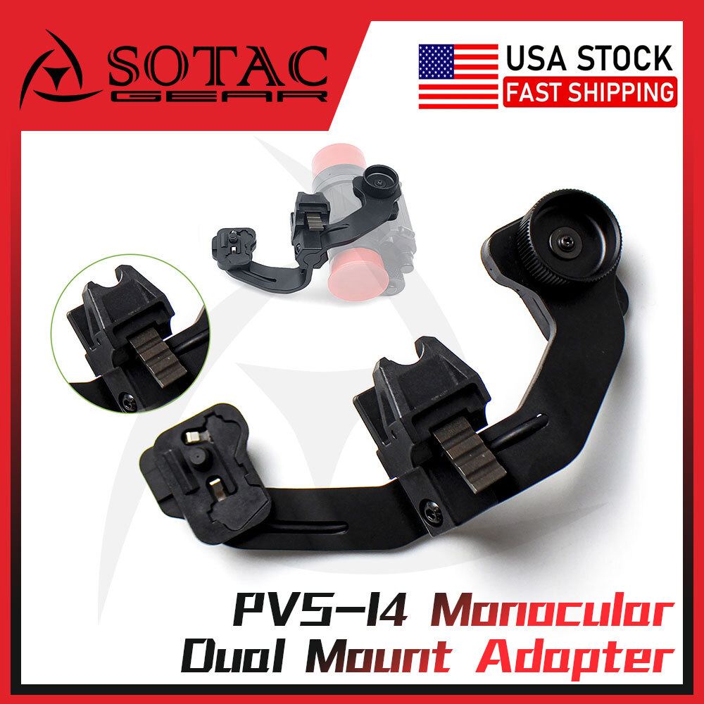 PVS-14 Night Vision Monocular Dual Mount Adapter Powered Dual Bridge Mount US