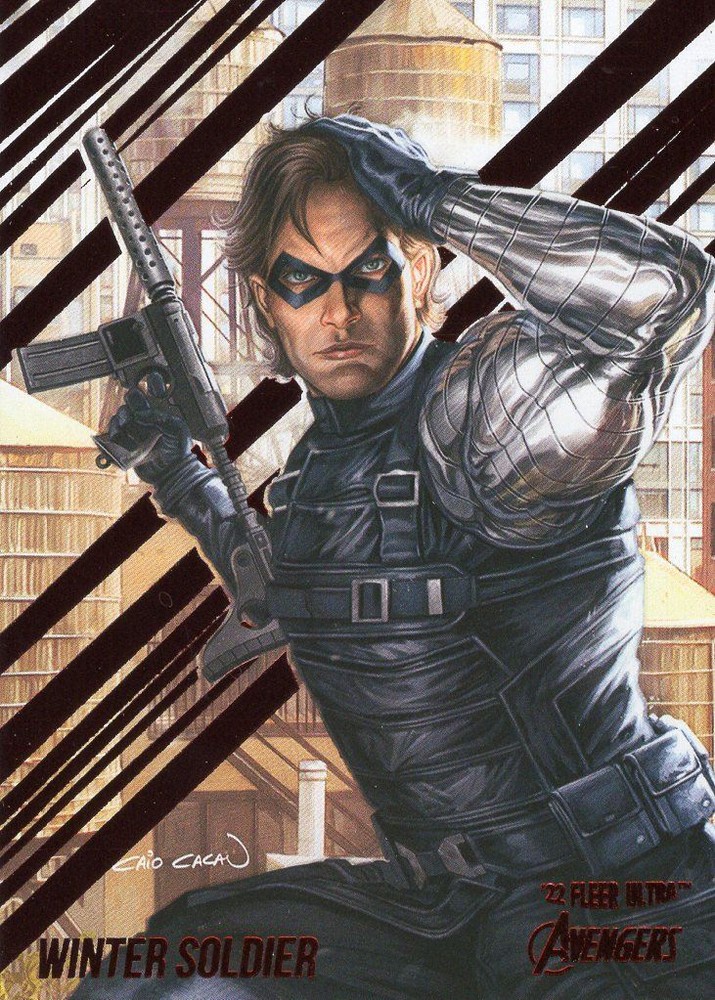 Marvel Fleer Ultra Avengers 2022 Burgandy [141] Base Card #88 Winter Soldier