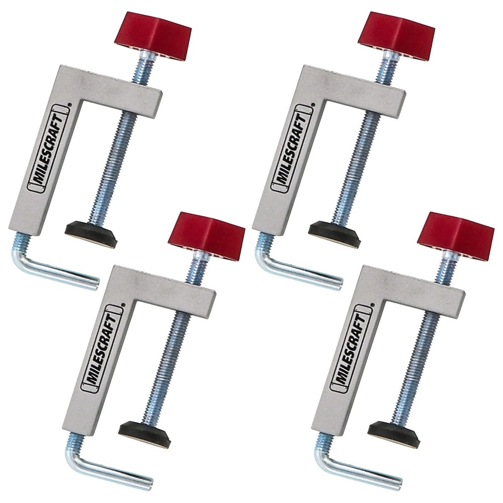 Milescraft 7209 Universal Fence Clamp 4-Pack - For Mitre Saws, Router Tables, Ta
