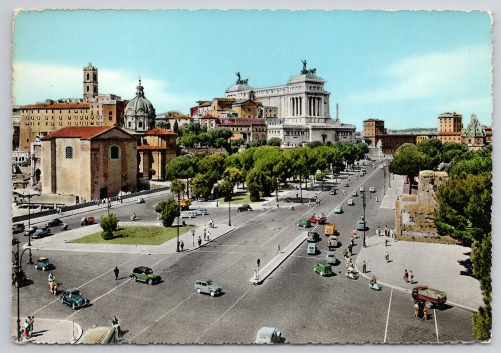 Vintage Rome Italy Via Fori Imperiali Altare della Patria Kodak Ektachrome