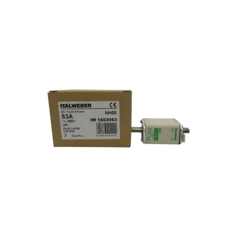 Italweber 1603063 Nh00 690V 63A (Pkg Of 3) Nsmp