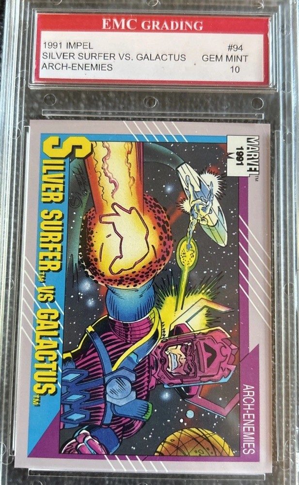 1991 Marvel Universe Silver Surfer Vs. Galactus #94 Emc 10 Gem Mint