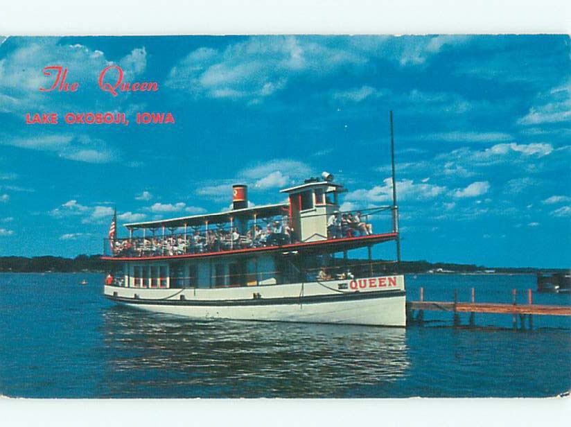 Pre-1980 BOAT SCENE Arnolds Park - West Okoboji - Wahpeton Iowa IA m/09 AF3945