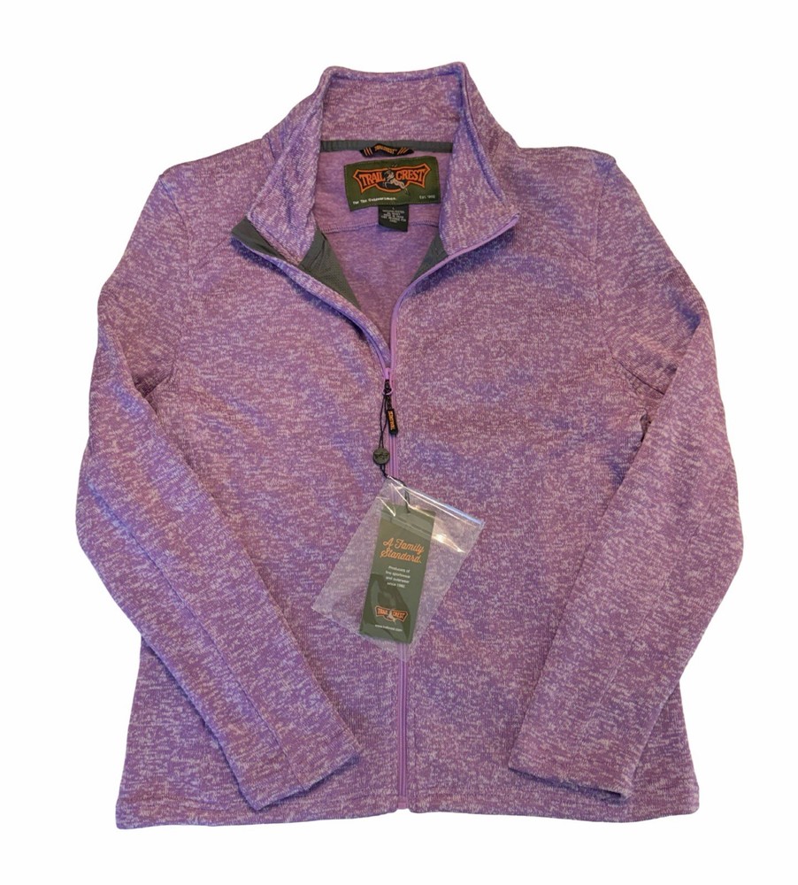 NWT Trailcrest Womens Full Zip Jacket Purple Outdoor Active Size Large NOS