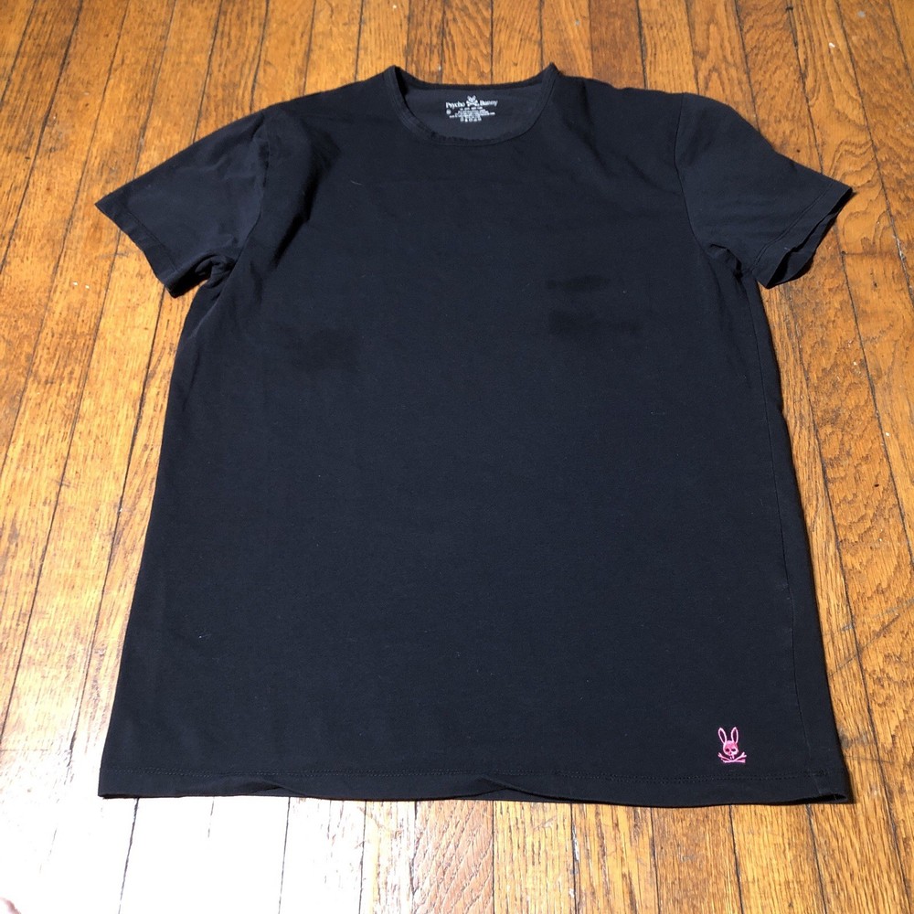 Psycho Bunny Men’s Basic Blank T-Shirt Size M Black Golf Preppy Stretch