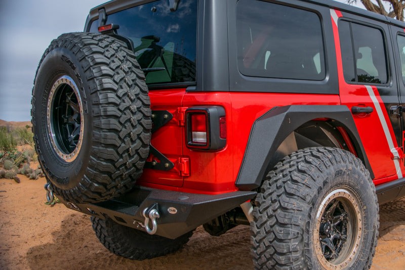 DV8 Offroad Fits 2018+ Jeep Wrangler JL Tailgate Mounted Tire Carrier