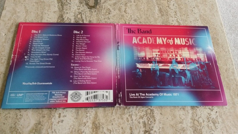 The Band cd (2) Live at the Academy of Music 1971 rock of ages-image