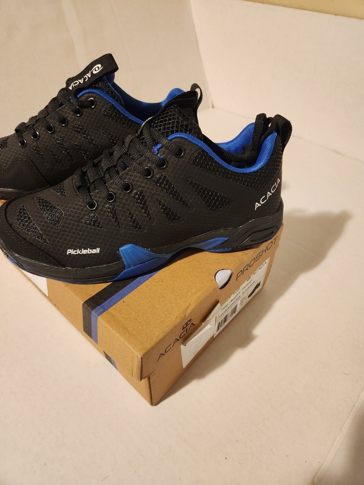 Acacia Proshot Pickleball Shoes Size 5.5 Unisex Black With Blue-image