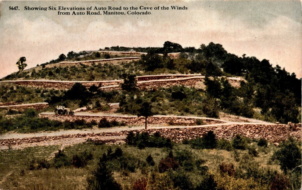 Manitou, Colorado, Williams Canon, Cave of the Winds, Auto Road. Postcard