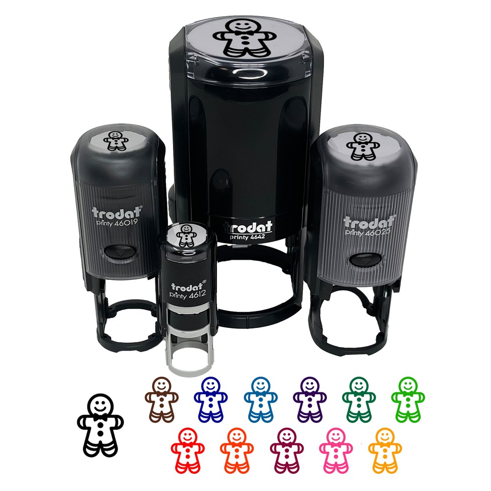 Gingerbread Man Cookie Self-Inking Christmas Stamp for Baking Crafts
