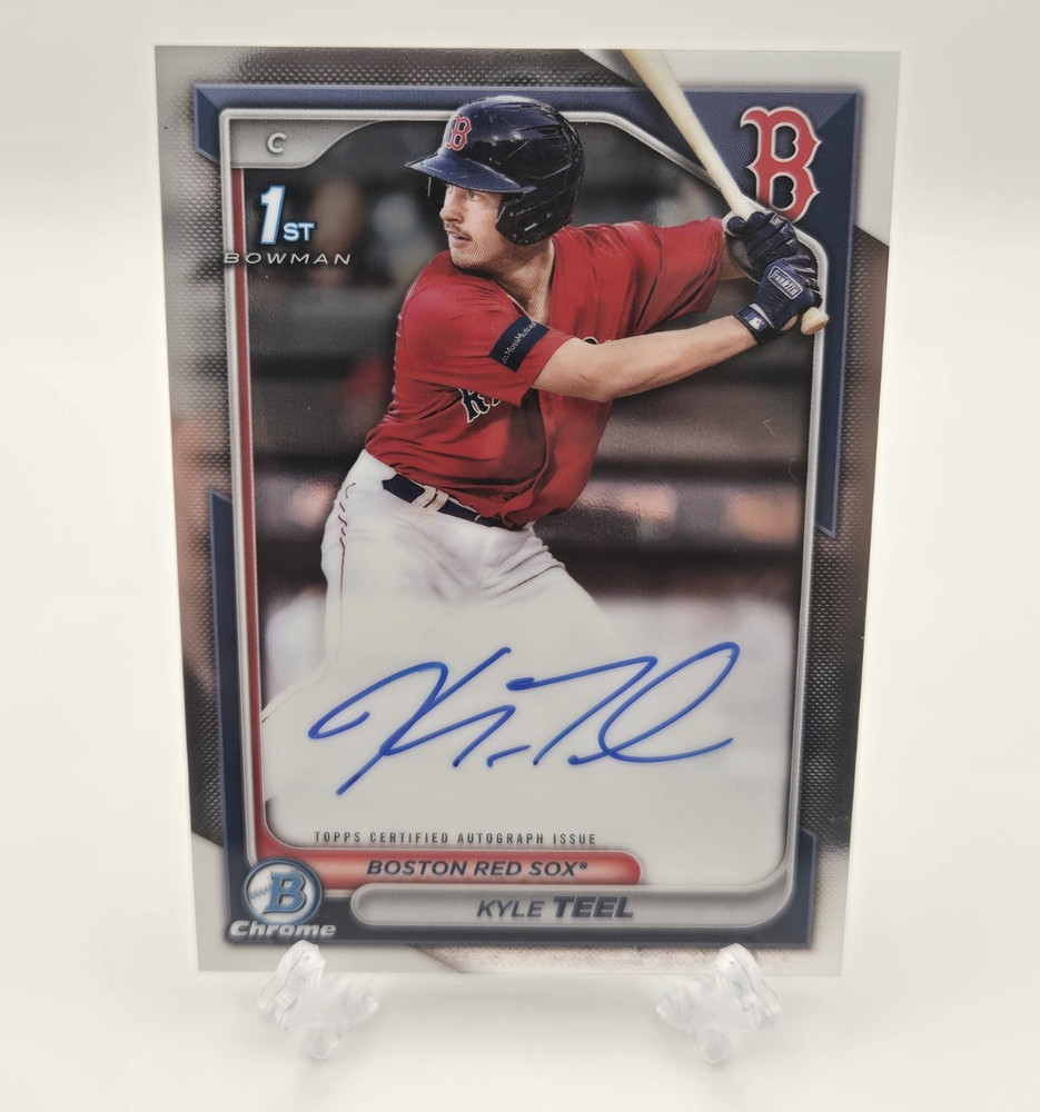Topps 2024 Bowman 1st Kyle Teel Red Sox Chrome Prospect Auto RC CPA-KT