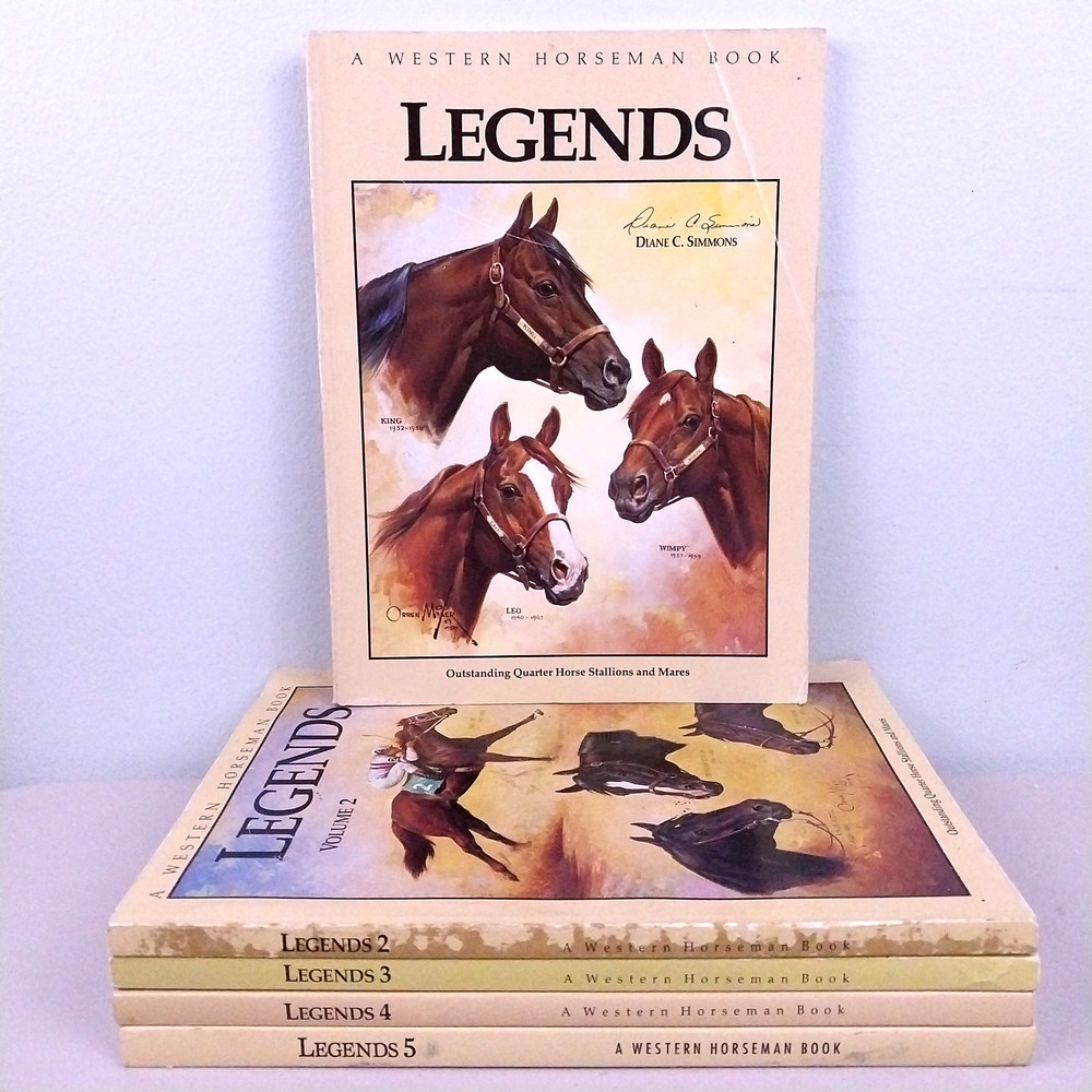 5 Western Horseman LEGENDS Books - Volumes 1 2 3 4 5 Horses Diane C. Simmons Lot