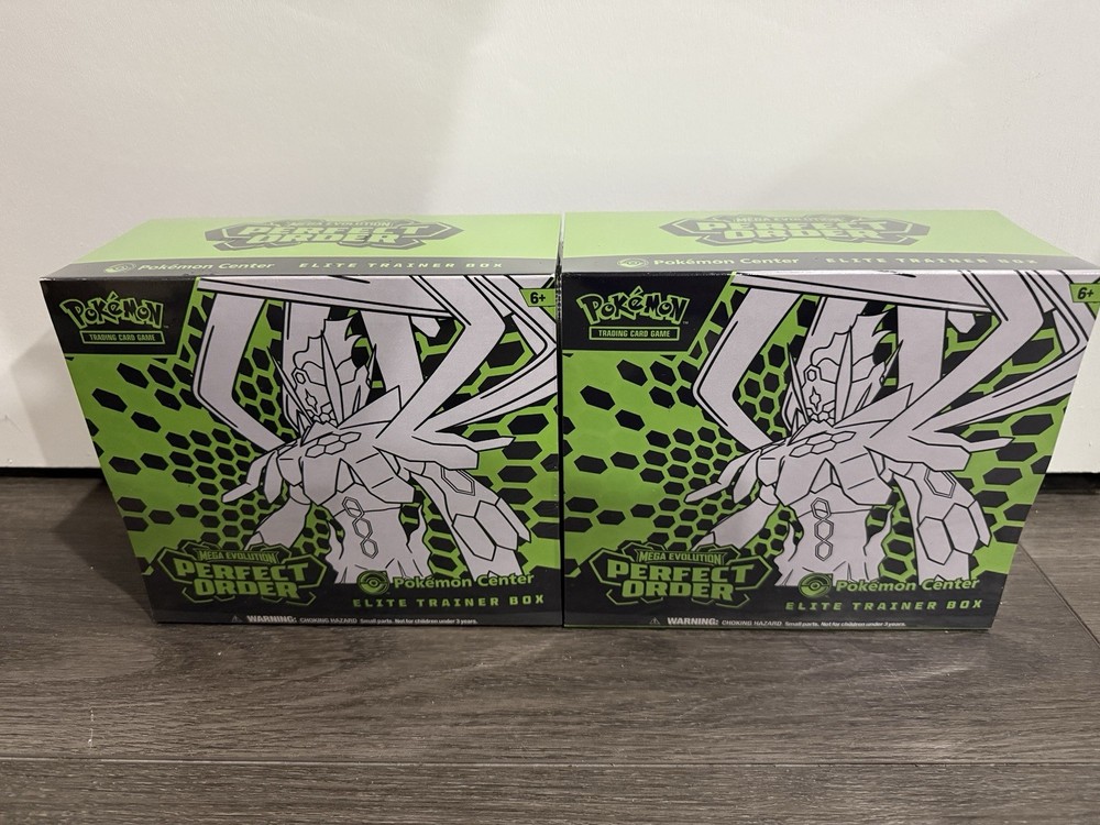 Lot of (2) Pokemon Center Perfect Order Elite Trainer Boxes SEALED PC ETB