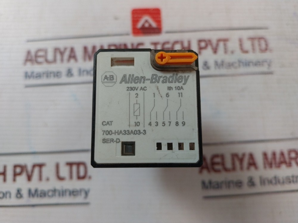 Allen-Bradley 700-HA33A03-3 General Purpose Relay 10A 230Vac Ser. D