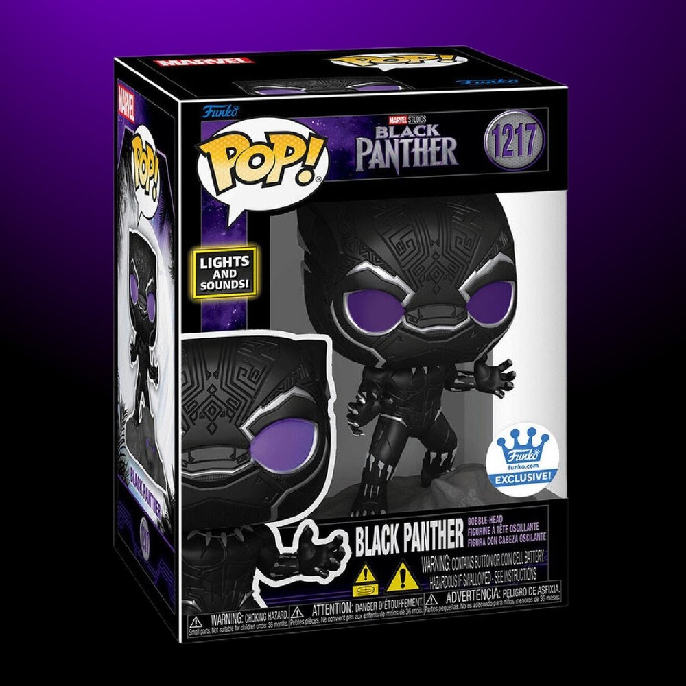 Marvel Black Panther Light & Sound Exclusive Funko Pop 1217
