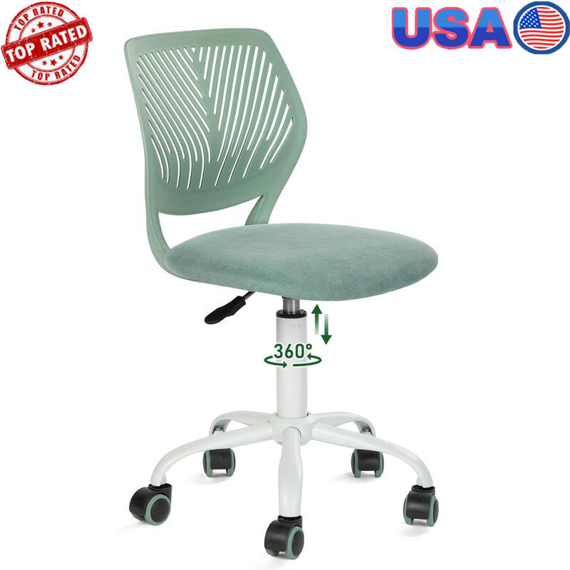 Ergonomic Adjustable Swivel Chair with Soft Cushion for Teens Study and Task