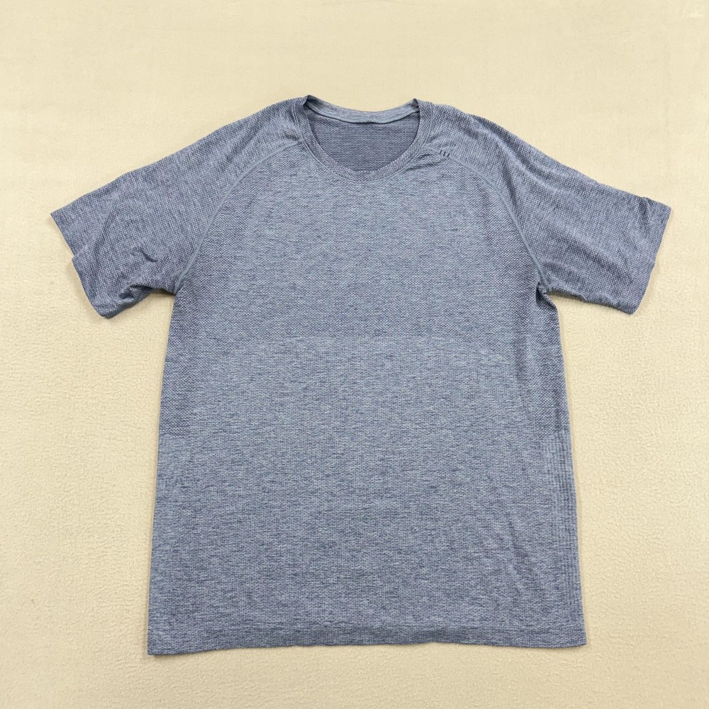 Lululemon Shirt Mens Large Blue Short Sleeve Lightweight Performance Tee Top