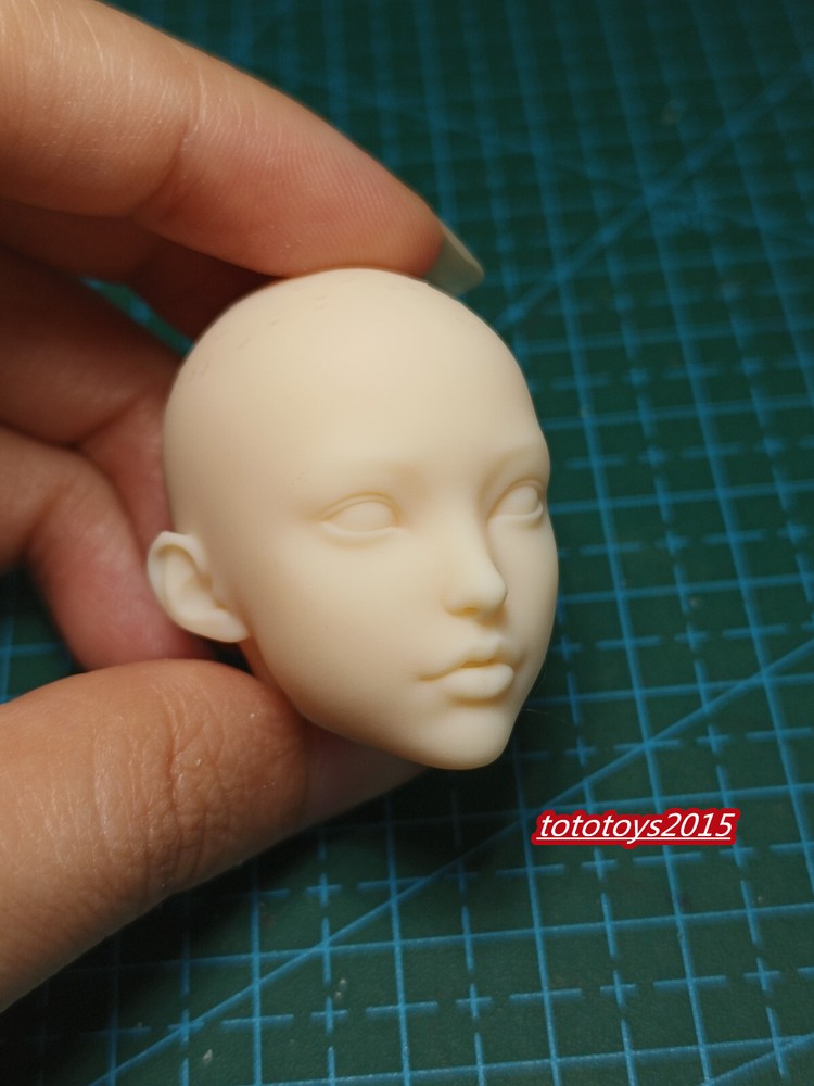 Unpainted 1:12 Beauty Little Girl Bald Head Sculpt For 6