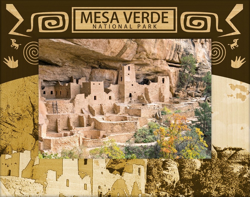 Mesa Verde National Park Laser Engraved Wood Picture Frame (4 x 6)
