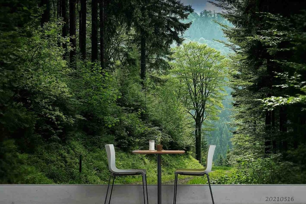 3D Forest Plants Landscape Wall Murals Wallpaper Murals Wall Sticker