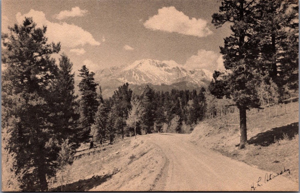 H.L. Standley Rocky Mountains Colorado Springs Photographer RPPC Postcard