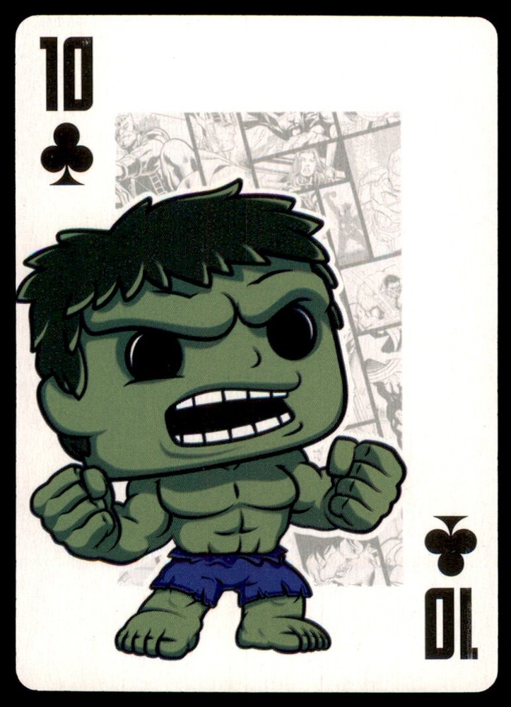 2015 Funko Pop! Marvel Hulk NM Poker Card #10 OF CLUBS