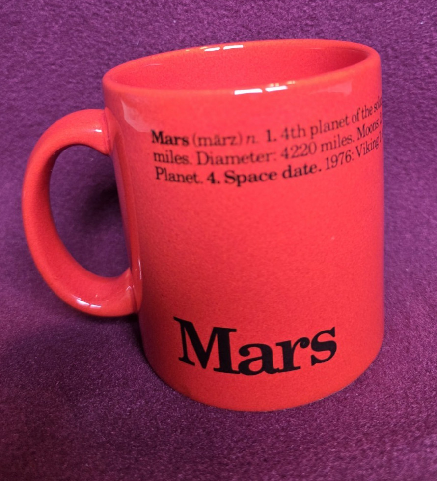 Rare Waechtersbach W. Germany Red Coffee Mug Mars Planet Solar System Space
