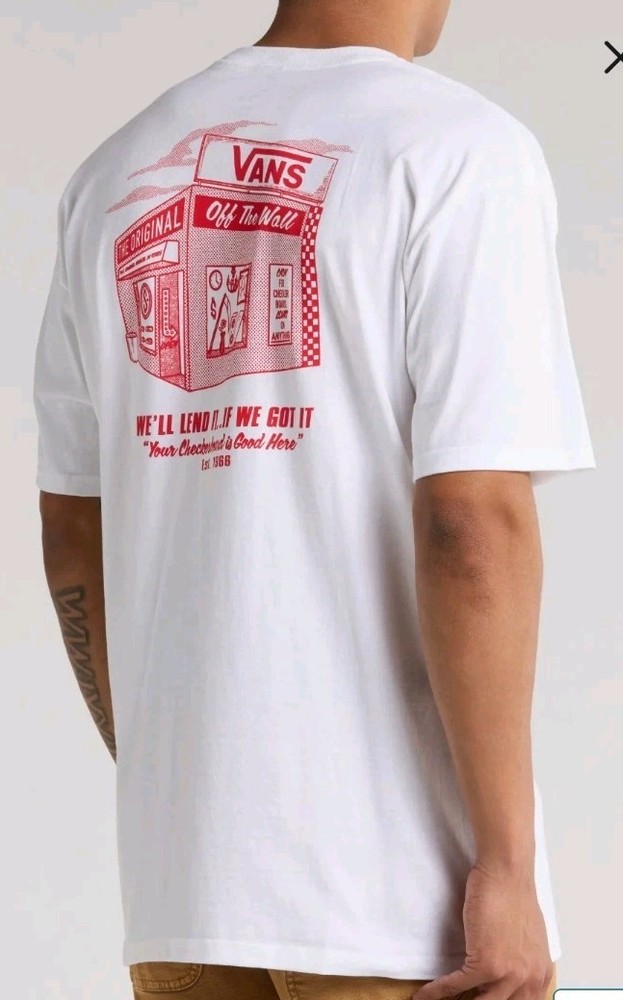 VANS Double Sided Bodega White Graphic T-Shirt  Cotton Men’s XXL