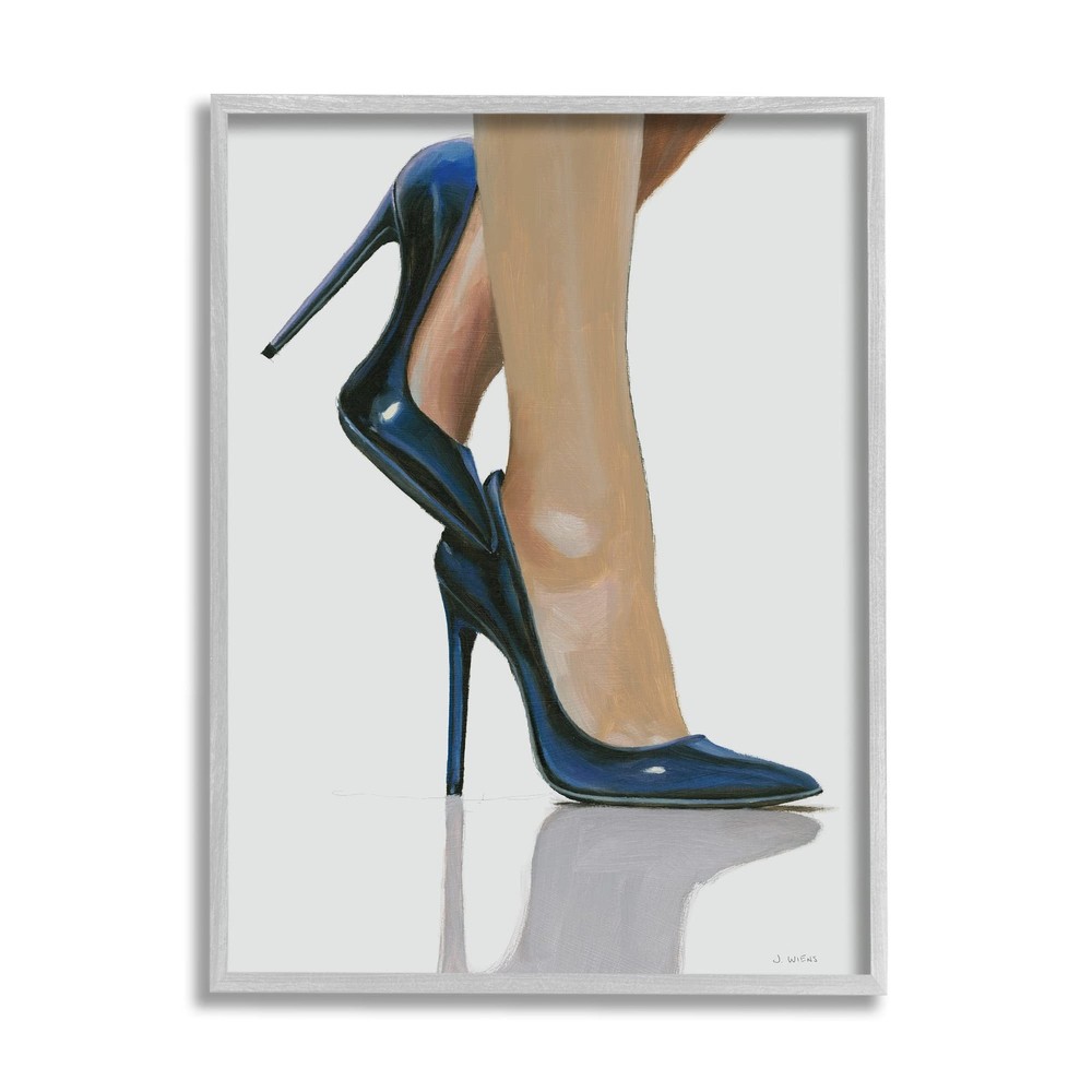 Female Fashion Feet Black Stiletto High Heels, Designed by James Wiens Gray F...