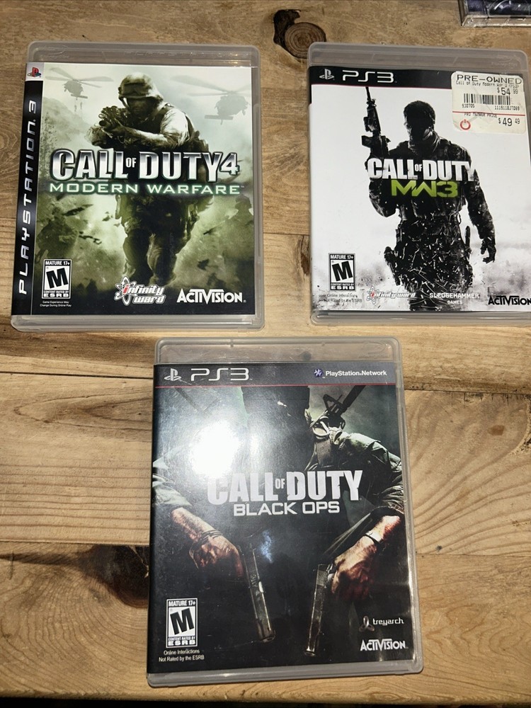 Call of Duty Modern Warfare 3 , 4 & Black Ops (PlayStation 3 PS3) Games