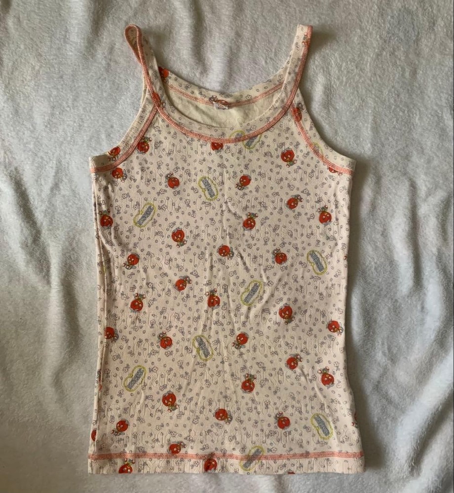 HYSTERIC GLAMOUR Tomato Bird Camisole Cotton T-Shirt Rare Vintage Y2K Japan