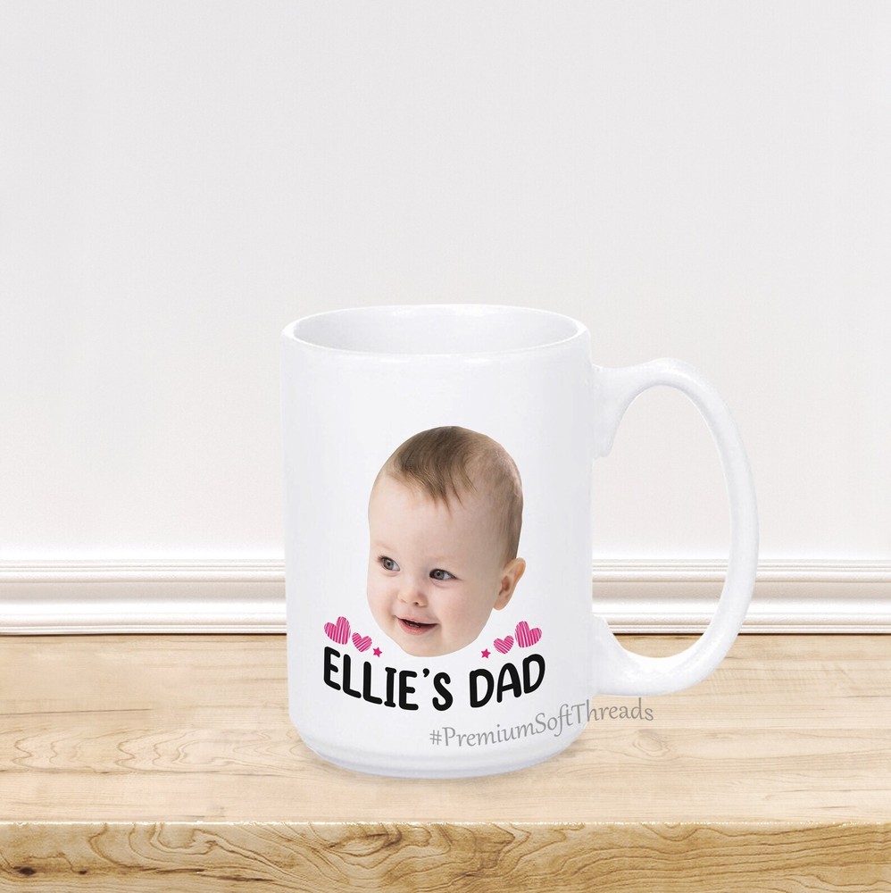 Custom Baby Face Mug Personalized Photo Gift For Dad Father's Day Mug Best