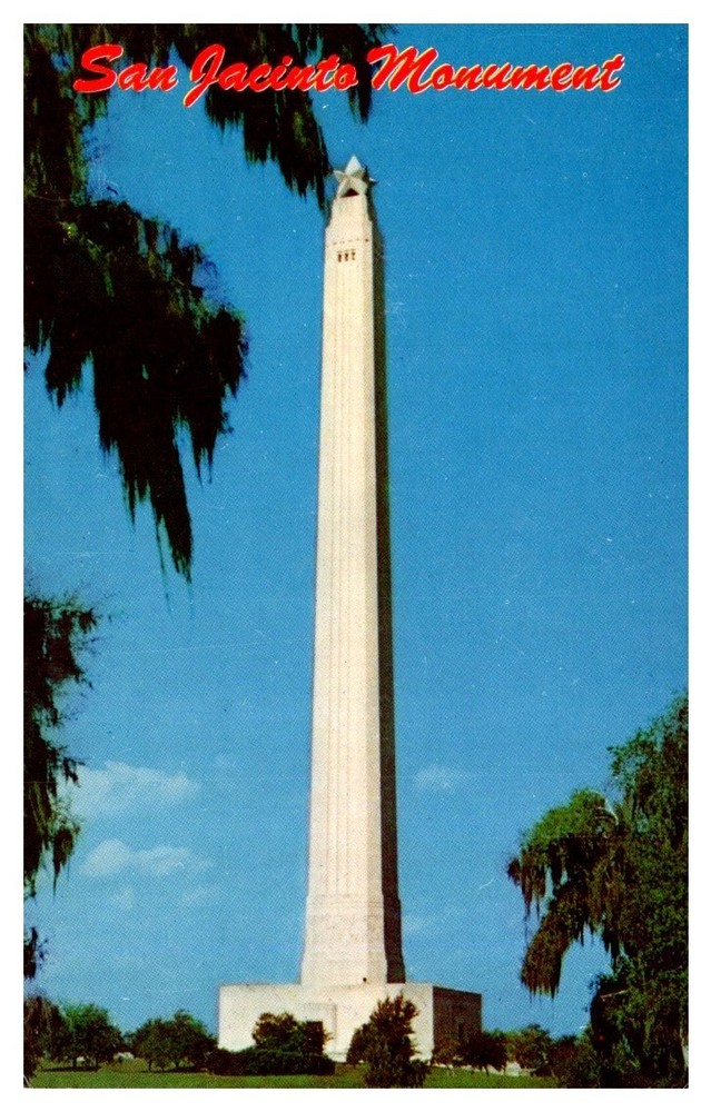 1950s San Jacinto Monument Near Houston Texas Vintage Postcard