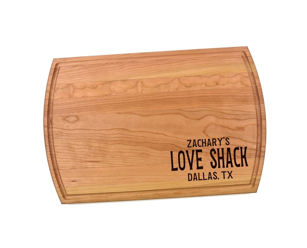 Personalized Love Shack Cutting Board | Wedding Anniversary Charcuterie Board |