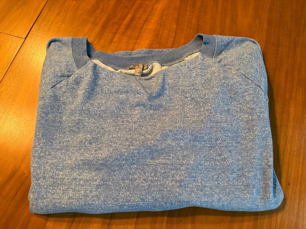 T By TALBOTS LS Womens Size XL Top Blouse Shirt BLUE  Light Sweatshirt
