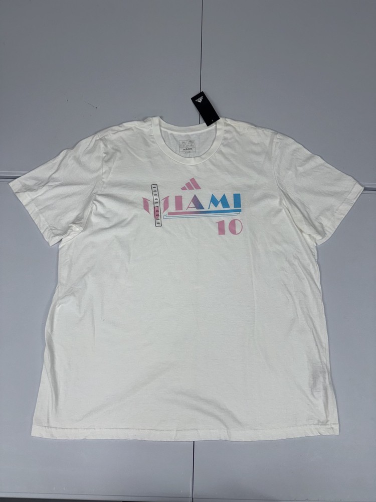 Adidas Men's Messi #10 Miami T-Shirt White 