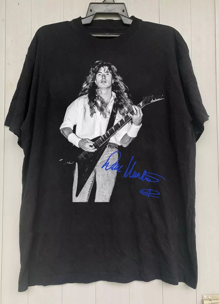 Dave Mustaine Live In Concert Signed Short Tee Men Women Cotton Shirts