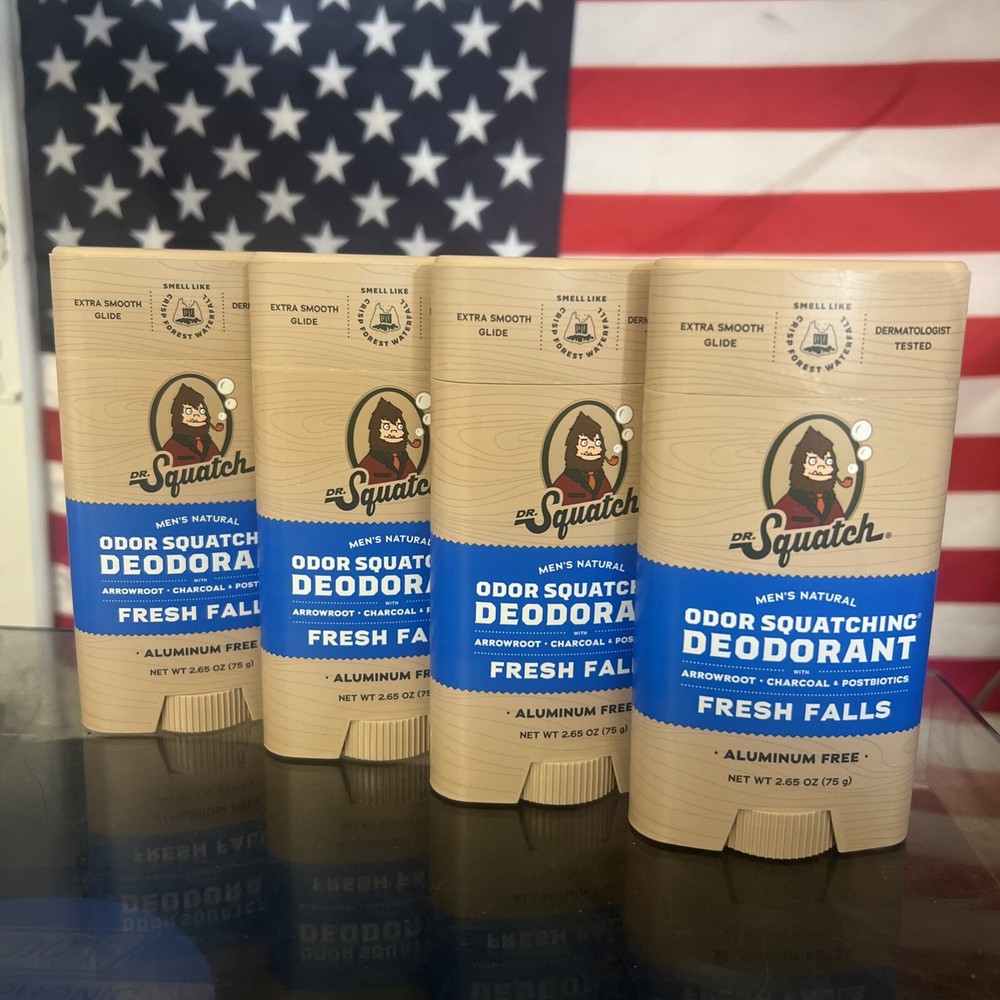 Dr SQUATCH Deodorant- FRESH FALLS FOUR PACK!!