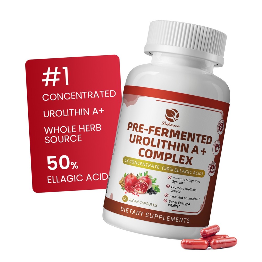 Urolithin A Supplement Enhance Cellular Health & Boost Energy Focus 120 Caps