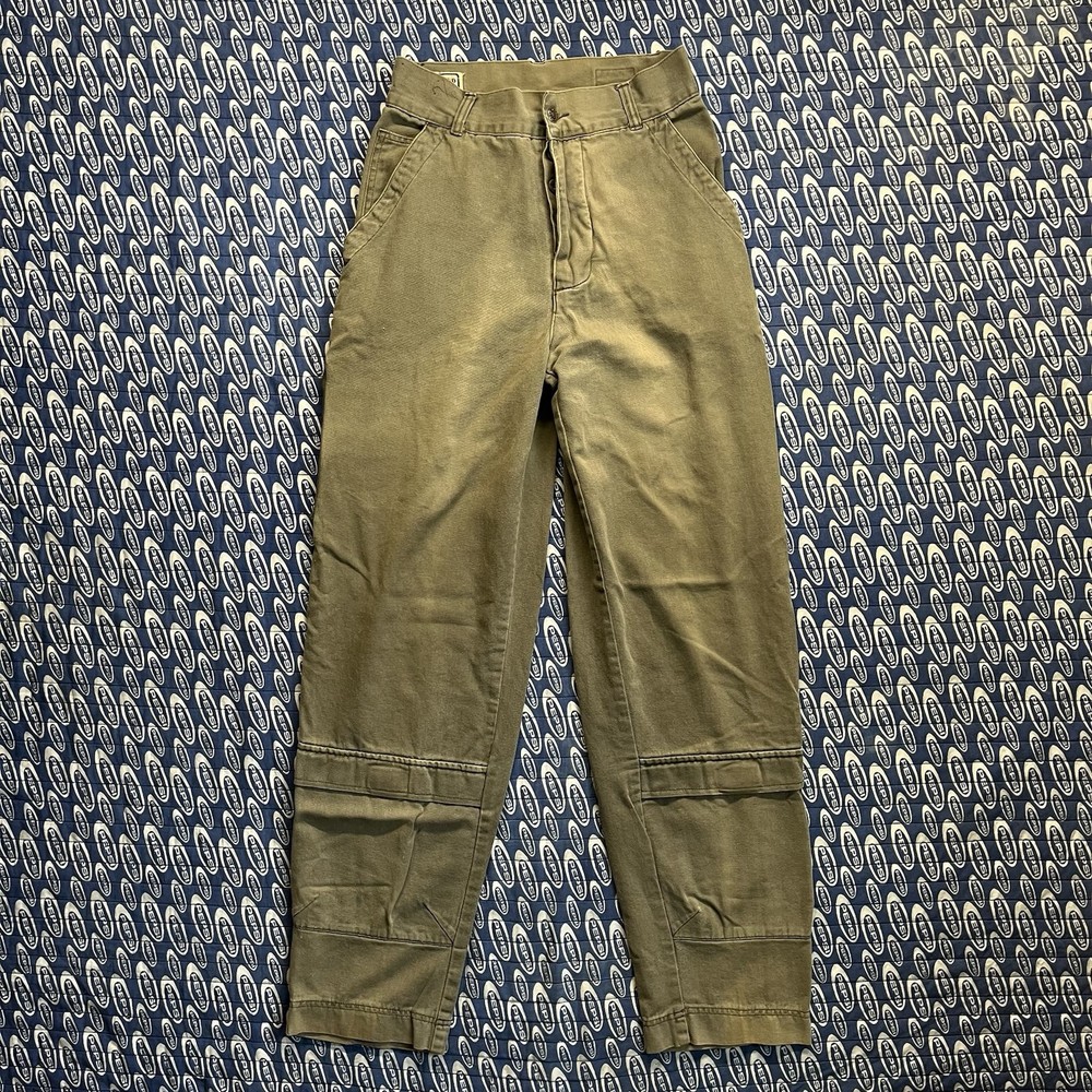 Men’s Ground Zero Military Fatigue Inspired Button Fly Pants 32 OG Khaki