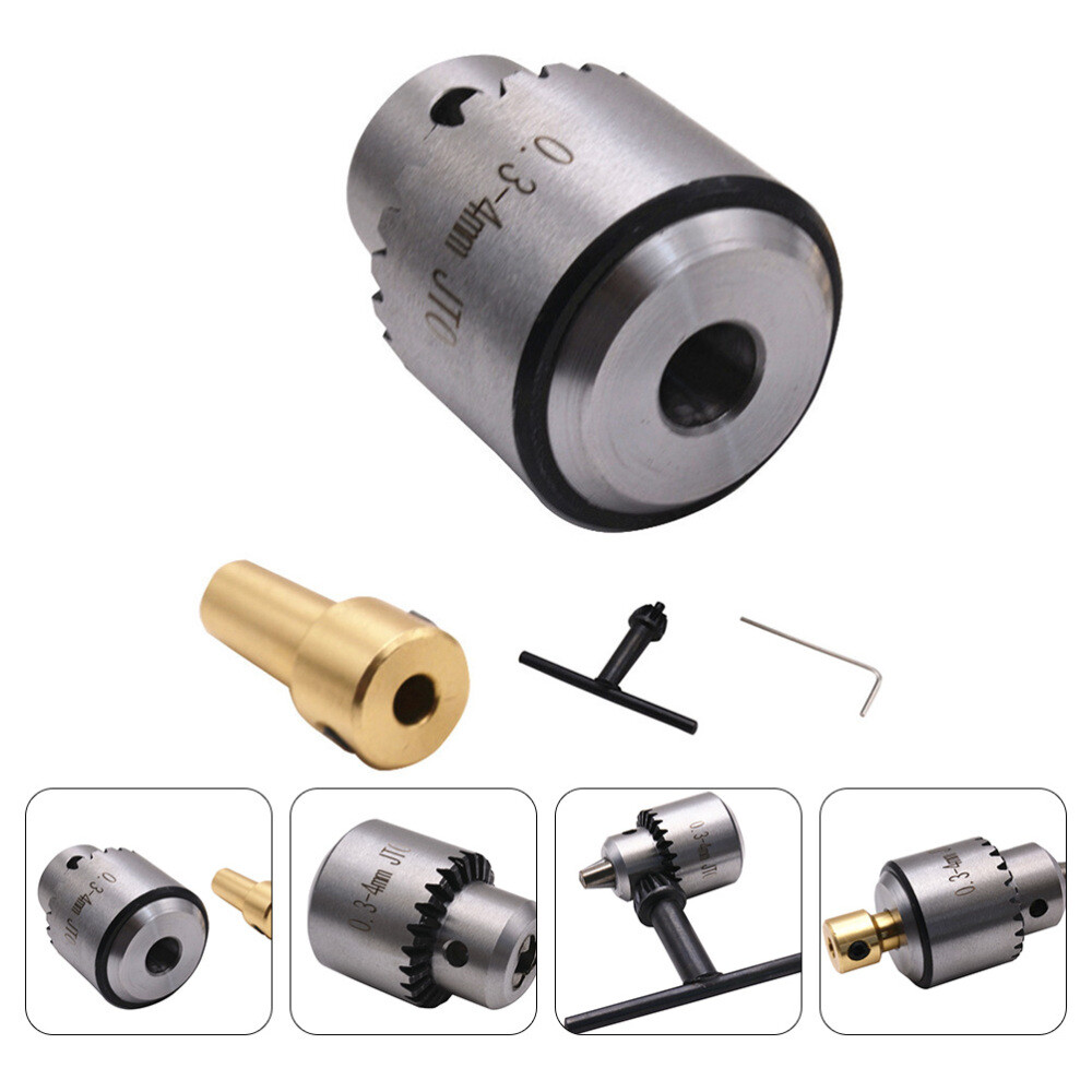 Micro Drill Chuck for Power and Hand Drills - Precision Wrench Attachment