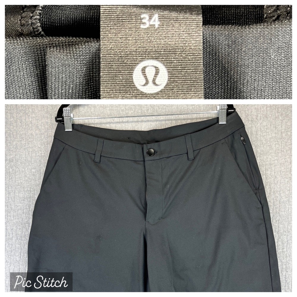 Lululemon ABC commission performance golf Shorts Men 34(32) Black Slim Fit