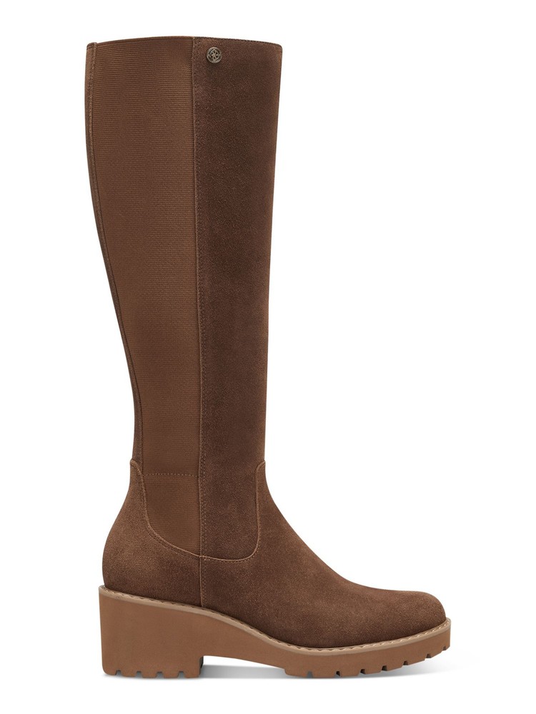GIANI BERNINI Womens Brown Valensia Toe Block Heel Leather Riding Boot 9.5 M