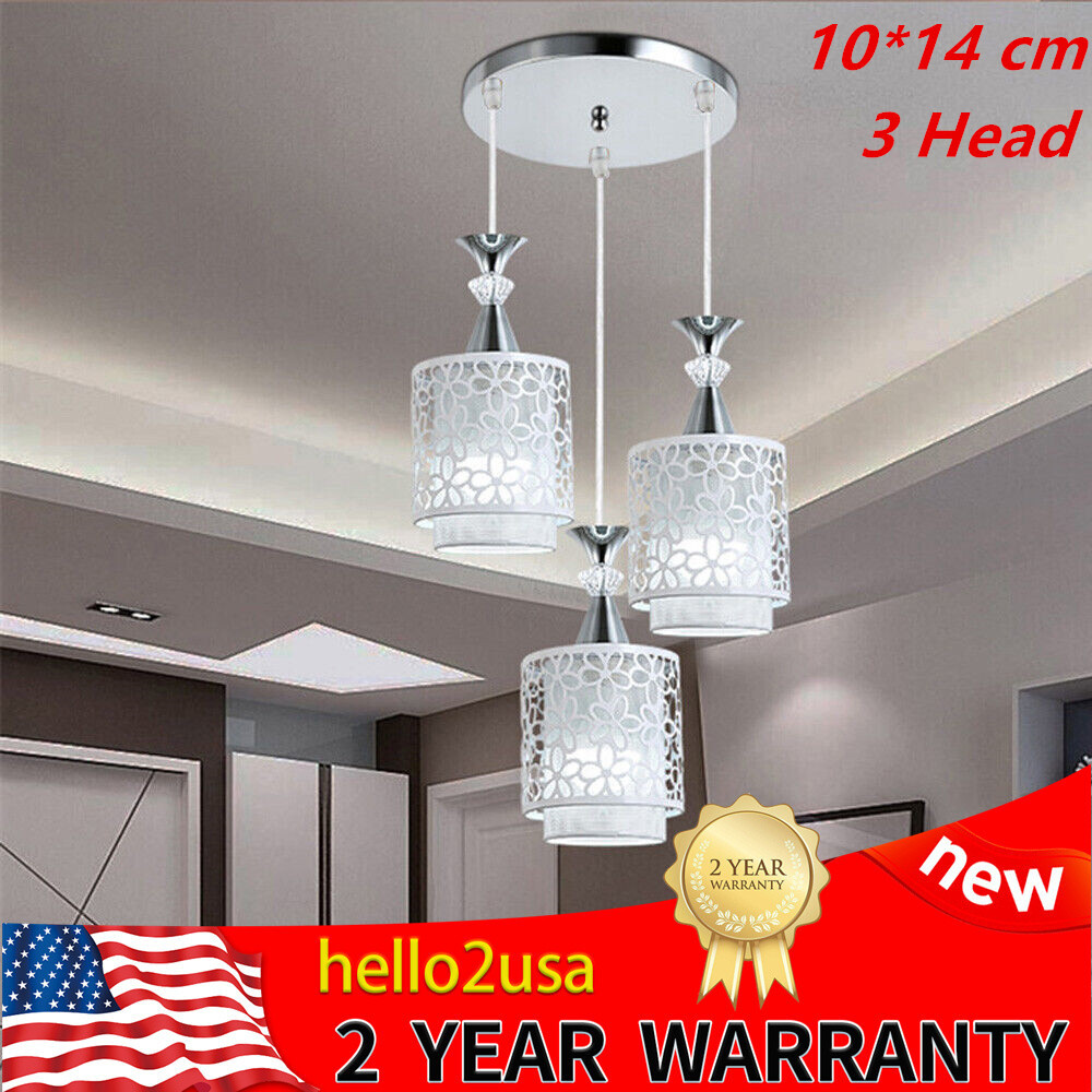 Modern 3-Head Chandelier Pendant Light for Dining Room Ceiling