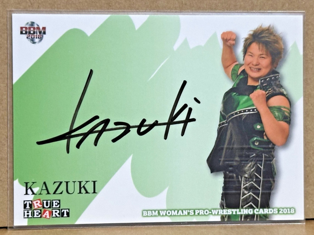 KAZUKI 藤原和 2018 BBM True Heart Joshi Pro Wrestling Autograph #70/90 SP PURE-J🖤