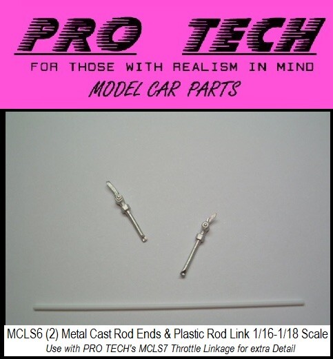 1:16-1:18 MCLS 6 Metal Cast Rod Ends Plastic Link Kit LBR Model Parts PRO TECH