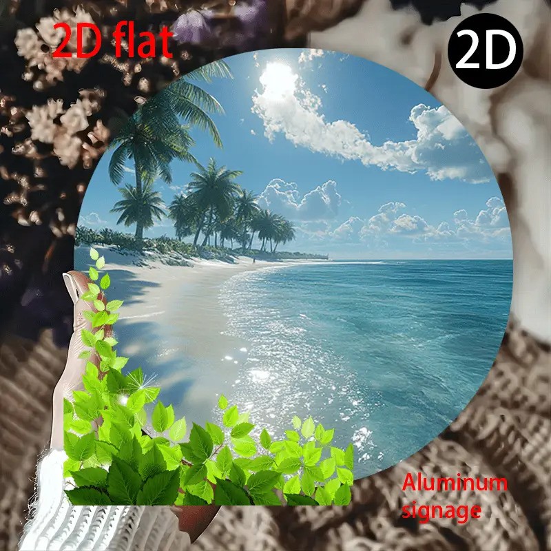 Vivid Tropical Beach Scene Aluminum Wall Art Coastal Decor Indoor Outdoor