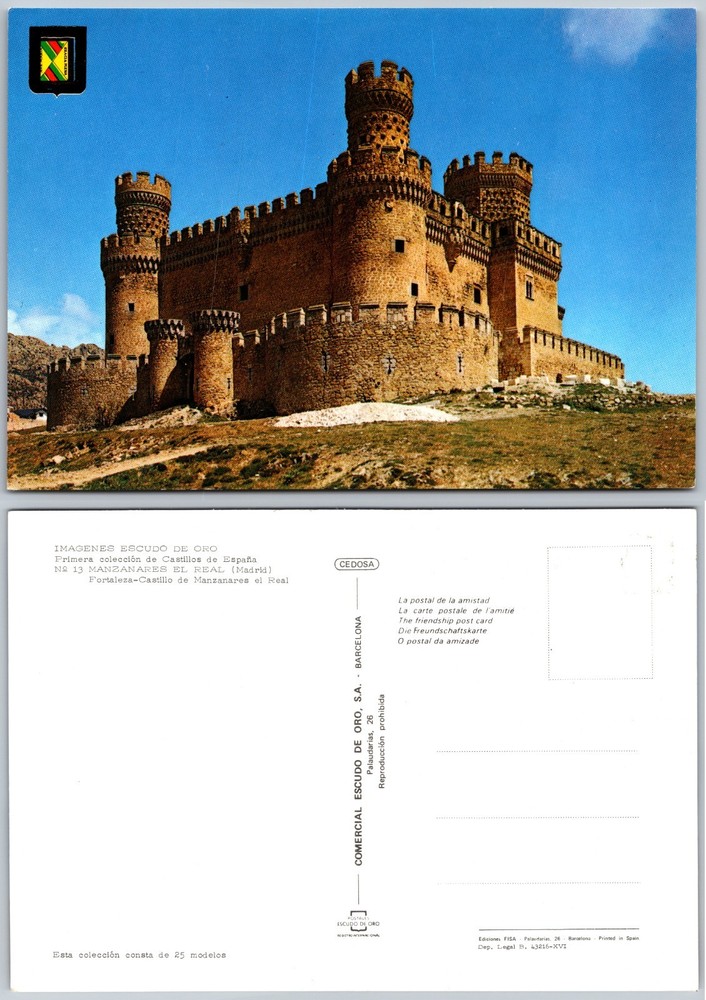 Continental Manzanares El Real Castle Postcard