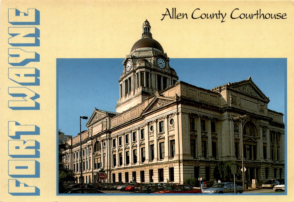 Fort Wayne, Allen County Courthouse, Indiana, John Penrod, Berrien Postcard