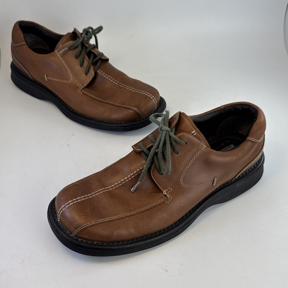 vintage Kenneth Cole Reaction Y2K Brown Leather Lace Up Men's Shoes Size 10.5